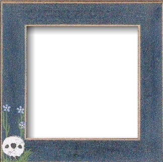 Matte Blue With Sheep in the Meadow Frame